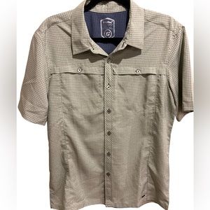 Killtec Men’s Shirt Size Small Herald Button Up Green Checked Gorpcore Quick Dry